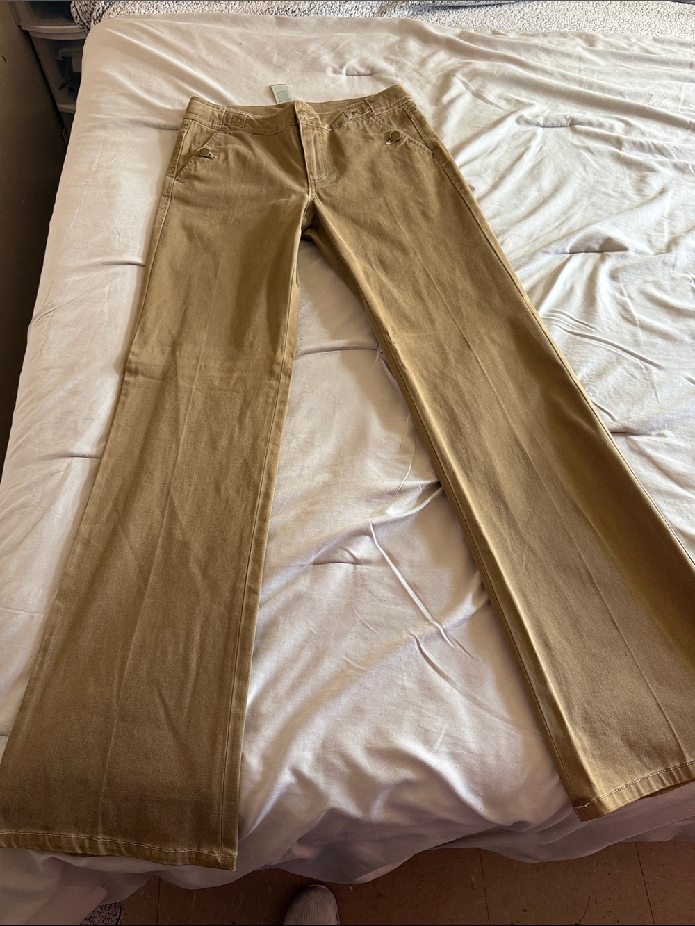 Cache Boot Cut Pants in Khaki Tan
